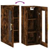 Wall Mounted Cabinet Smoked Oak 34.5x34x90 cm 828905