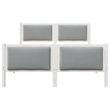 Bed Frame with Headboard Light Grey 150 x 200 cm Fabric 3394262