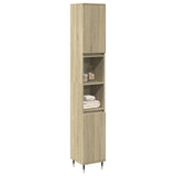 Bathroom Cabinet Sonoma Oak 30x30x190cm Engineered Wood 849667