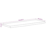 Wall Shelf 50x20x2.5 cm Rectangular Solid Wood Acacia Live Edge 370223