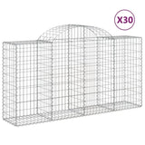 Arched Gabion Baskets 30 pcs 200x50x100/120 cm Galvanised Iron 3146337