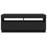TV Cabinet with LED Lights Black 100x35x40 cm 804455