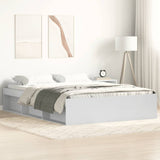 Bed Frame without Mattress White 135x190 cm Double Double 3203908