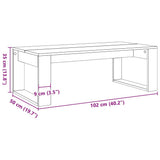 Coffee Table Artisan Oak 102x50x35 cm Engineered Wood 856681
