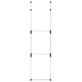 Telescopic Wardrobe System with Rods Aluminium 321112