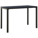 Garden Dining Set Black Steel, Wood Plastic Composites Medium 317139