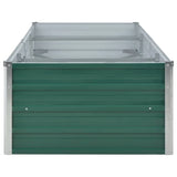 Garden Raised Bed Galvanised Steel 240x80x45 cm Green 44843