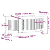 Radiator Cover 2 pcs White 205 x 20.5 x 81.5cm Engineered Wood 3403237
