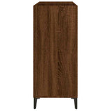 Record Cabinet Brown Oak 84.5x38x89 cm Engineered Wood 832004