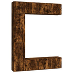 7 Piece TV Cabinet Set Smoked Oak Engineered Wood 3188827