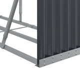 Log Holder Anthracite 300x45x100 cm Galvanised Steel 364566