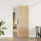 Sliding Door ORKDAL Brown 73.5 x 198.5 cm Solid Pine Wood 3333690