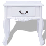 ZNTS Bedside Cabinet MDF White 242749