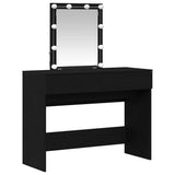Dressing Table Black Oak 100 x 40 x 130 cm Engineered Wood 868842
