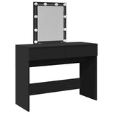 Dressing Table with LED Black 100x40x130 cm 848193