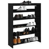 Shoe Rack Black 80x25x100 cm Engineered Wood 859897