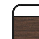 Bed Frame Without Mattress 107x203 cm Brown Oak Engineered Wood 4100303