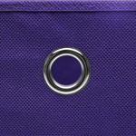 ZNTS Storage Boxes with Lids 10 pcs Purple 32x32x32 cm Fabric 288356