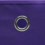 ZNTS Storage Boxes with Lids 10 pcs Purple 32x32x32 cm Fabric 288356