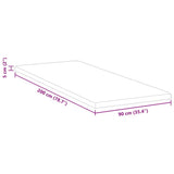 Mattress Topper White 90 x 200 x 5 cm Jaquard Fabric 4106223