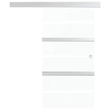Sliding Door ESG Glass and Aluminium 90x205 cm Silver 288059