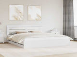 Bed Frame with Drawer White 180 x 200 cm Engineer Wood 3411484