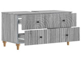 Bathroom Sink Cabinet ALKMAAR Grey Sonoma 82 x 41x 59 cm 896141