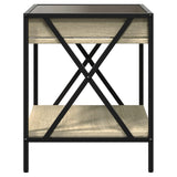 Bedside Table with Infinity LED Sonoma Oak 40x40x49 cm 3284097