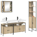 Bathroom Furniture Set 4 pcs Sonoma Oak Engineered Wood 3399393