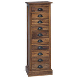 Chest of Drawers Natural 35 x 30 x 110 cm Solid Teak Wood 42017961
