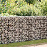 147817 Gabion Wall with Covers Galvanised Steel 900x30x100 cm