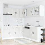 11 Piece Kitchen Cabinet Set "Porto" White Engineered Wood 3314931