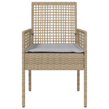Garden Chair 2 pcs Beige 55 x 53 x 85 cm Poly Rattan 42003448