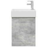 Bathroom Vanity Unit with Tap Concrete Grey 45.5 x 22.5 x 84 cm 889514