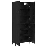 Highboard 2 pcs Black Oak Engineered Wood 3394571