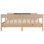 ZNTS Bookcase Bed without Mattress 180x200 cm Super King Solid Wood Pine 3323173