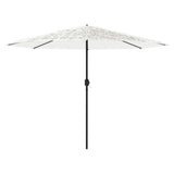 Garden Parasol with Steel Pole White 388x388x248 cm 4005116