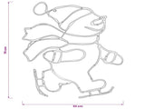LED Sign Skating Santa LOVIISA 120 LEDs Multicolour 53 x 70 cm 42053441