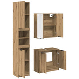 Bathroom Cabinet Set 3 pcs Artisan Oak Engineered Wood 3415883