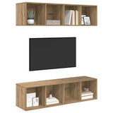 TV Cabinet Set 2 pcs Artisan Oak 37 x 37 x 142.5 cm 3393527