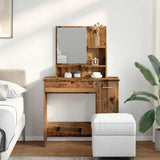 Dressing Table with Mirror Old Wood 86.5x35x136 cm 857009