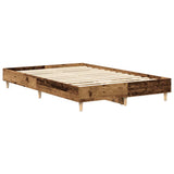 Bed Frame No Mattress Old Wood 140x190 cm Engineered Wood 861064