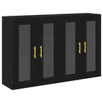 Wall Mounted Cabinet 2 pcs Black oak 69.5 x 34 x 90 cm 3334307