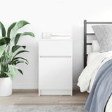 Bedside Cabinet White 39x35x65 cm Engineered Wood 861319