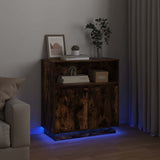 LED Sideboard Smoked Oak 71 x 34.5 x 75 cm Engineered Wood 869654