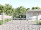 Mesh Garden Gate Silver 300x125 cm Galvanised Steel 154531