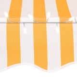 Manual Retractable Awning with LED 250 cm White and Orange 145858