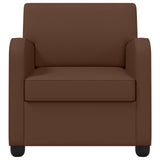 Armchair Brown Faux Leather 42043428