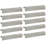 Garden Cover Profile 10 pcs 100 x 15 x 15 cm Stainless Steel 8012971