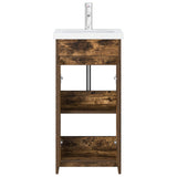 Bathroom Vanity with Sink Smoked Oak 42 x 40 x 84.5 cm 890772